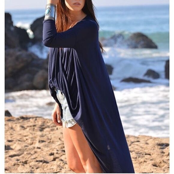 Audrey, Boutique Twist Wrap Front Long Hi-Lo Tunic, Women’s Small - Picture 12 of 15